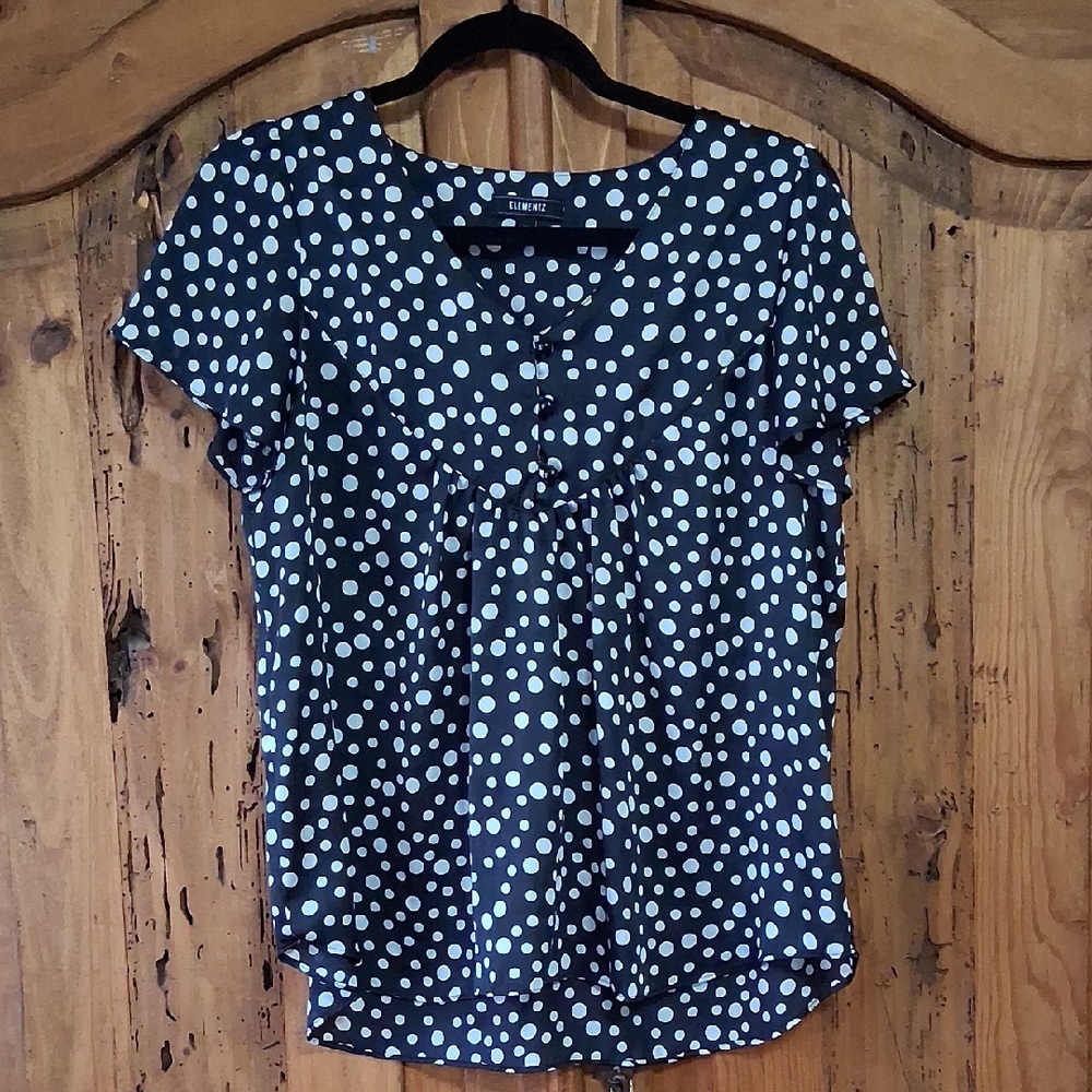 Element Black and White Polka Dot Blouse